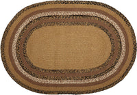 Thumbnail for Kettle Grove Jute Braided Rug Oval Stencil Stars 24