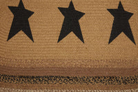Thumbnail for Kettle Grove Jute Braided Rug Oval Stencil Stars 27