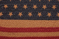 Thumbnail for Liberty Stars Flag Jute Braided Rug Half Circle 16.5