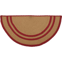 Liberty Stars Flag Jute Braided Rug Half Circle 16.5