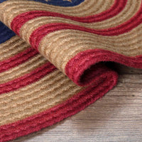 Thumbnail for Liberty Stars Flag Jute Braided Rug Oval 20