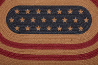 Thumbnail for Liberty Stars Flag Jute Braided Rug Oval 20