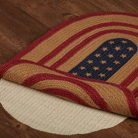 Thumbnail for Liberty Stars Flag Jute Braided Rug Oval 20