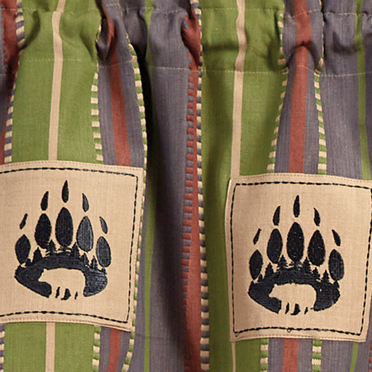 Shenandoah Stripe Lined Patch Valance 14" L - Park designs - The Fox Decor