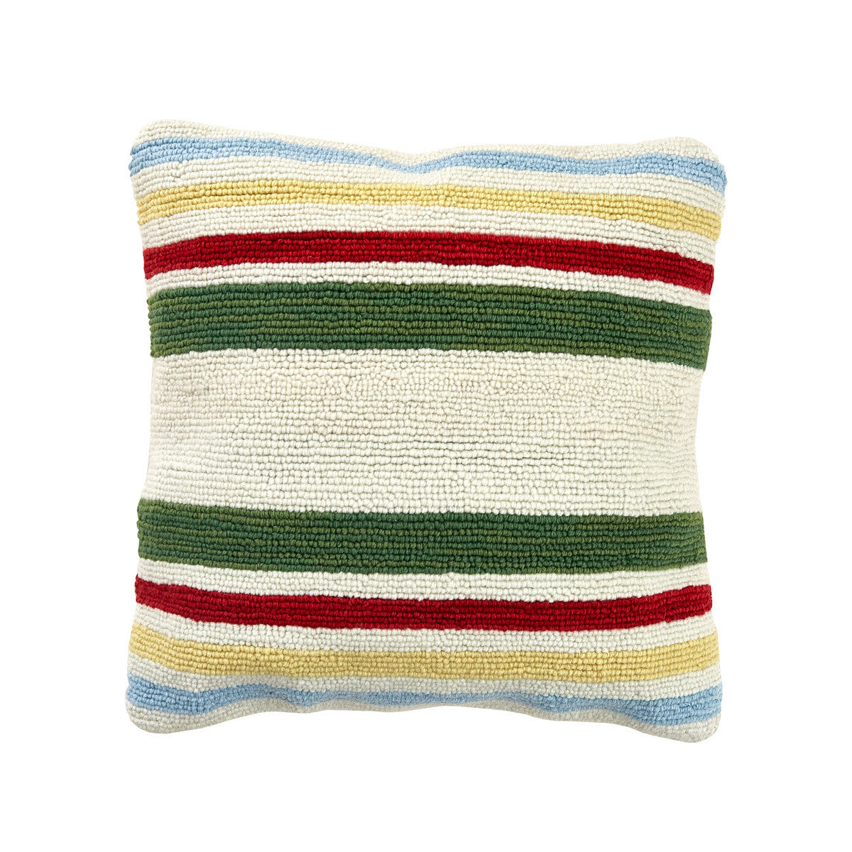 Camp Stripe Hooked 18" Pillow Set Polyester Insert - Park Designs - The Fox Decor