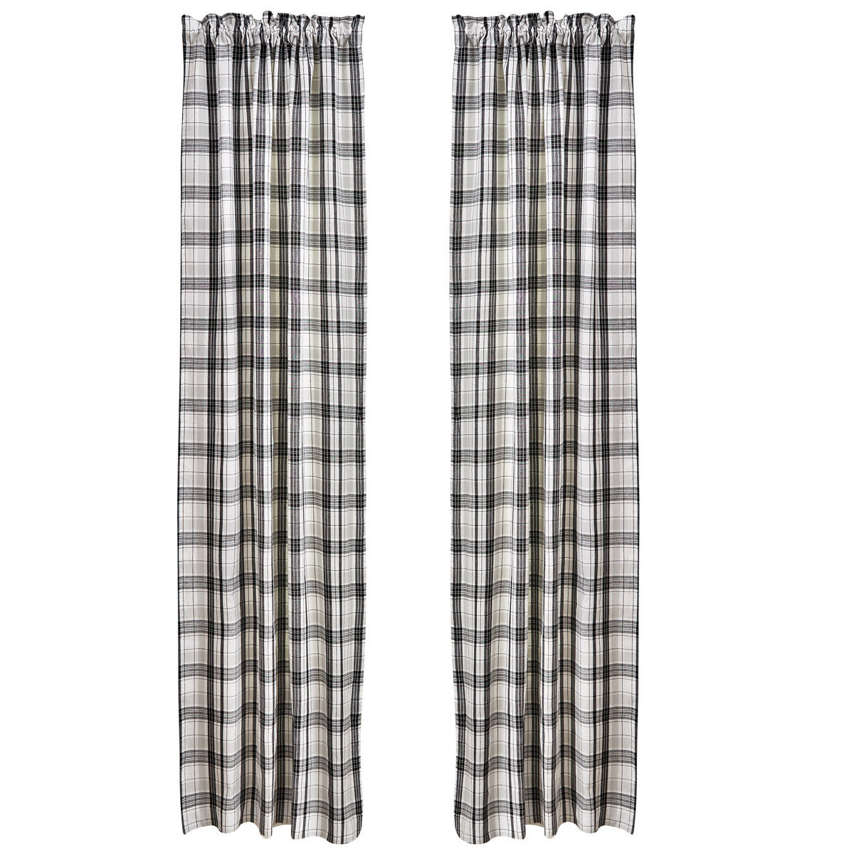 Refined Rustic Lined Panel Pair Curtain 84