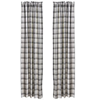Refined Rustic Lined Panel Pair Curtain 84