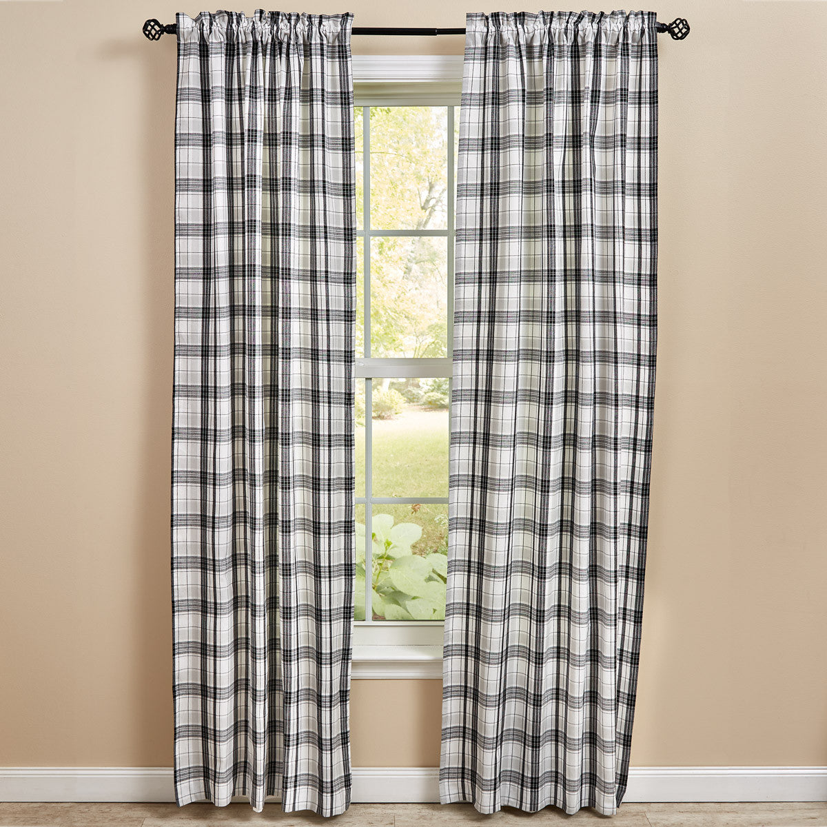 Refined Rustic Lined Panel Pair Curtain 84" Park Designs - The Fox Decor