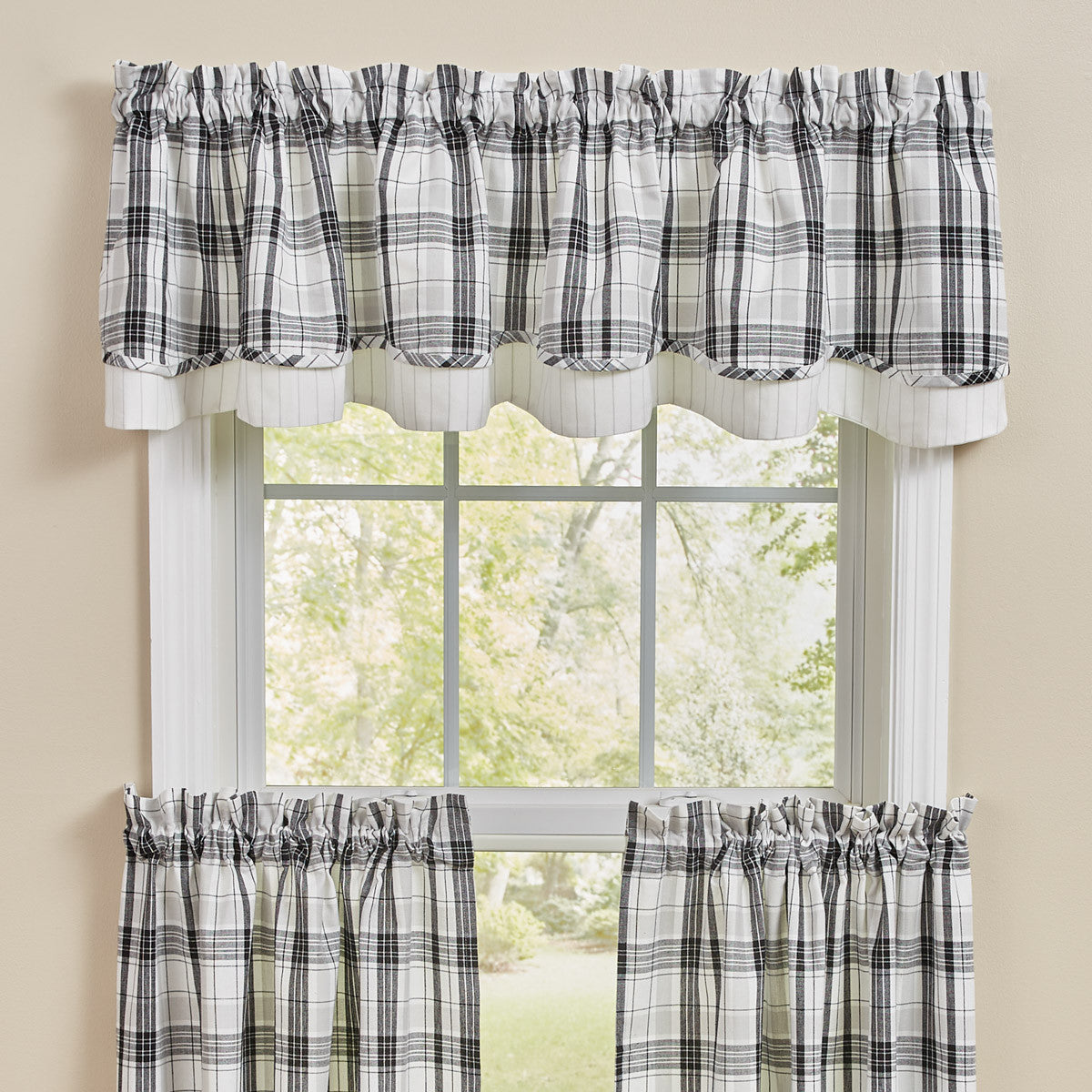 Refined Rustic Valance - Lined Layered 72x16 Park designs
