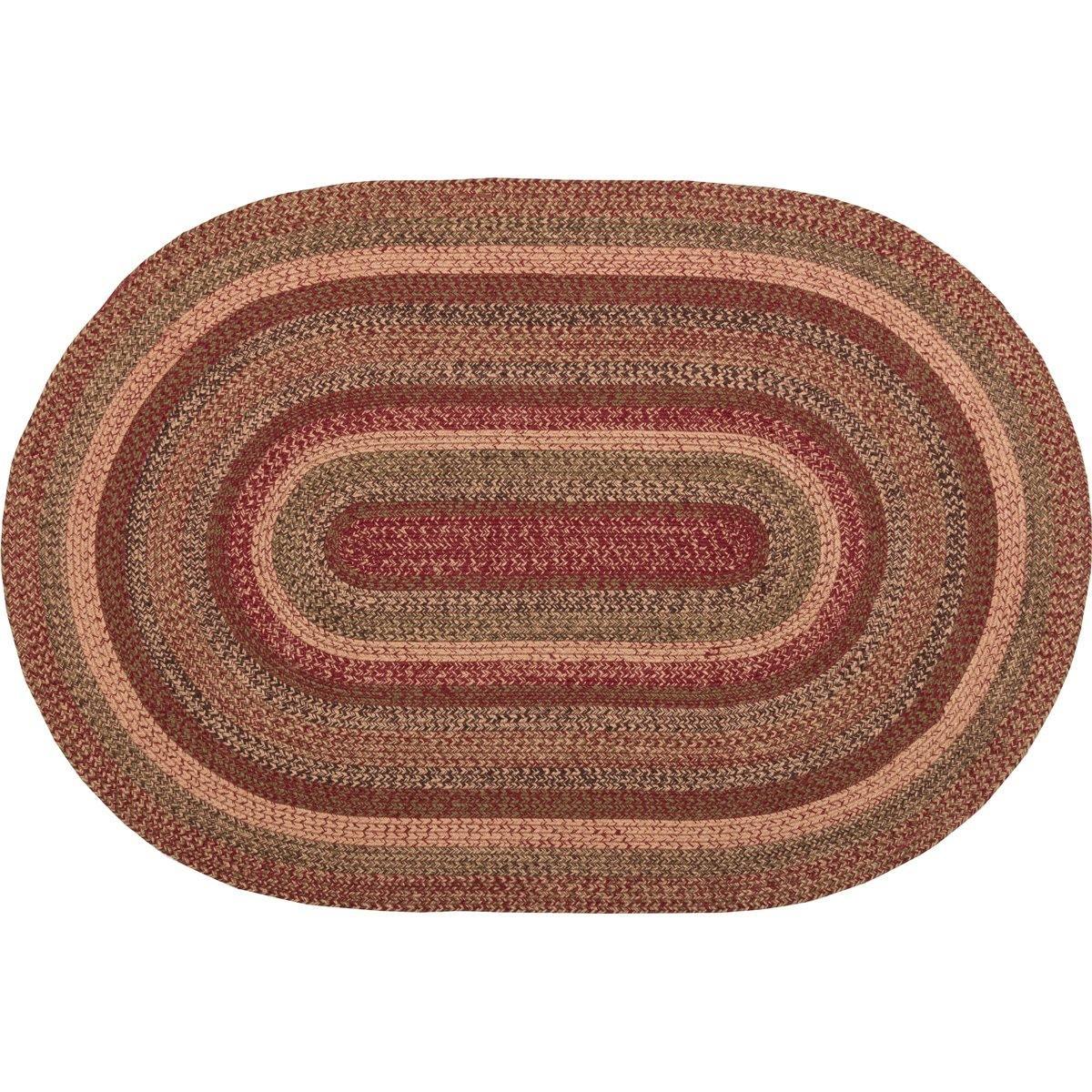 Cider Mill Jute Braided Rug Oval 4'x6' with Rug Pad VHC Brands - The Fox Decor