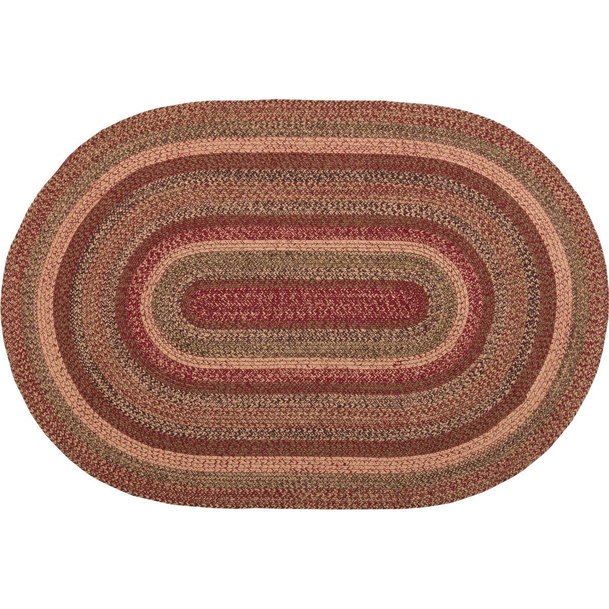 Cider Mill Jute Braided Rug Oval 4'x6' with Rug Pad VHC Brands - The Fox Decor