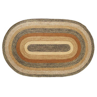 Thumbnail for Kettle Grove Jute Braided Rug Oval 5'x8' with Rug Pad VHC Brands - The Fox Decor