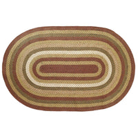 Thumbnail for Tea Cabin Jute Braided Rug Oval 5'x8' with Rug Pad VHC Brands - The Fox Decor