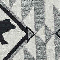 Thumbnail for Tribal Hooked Rug Runner 2X6 Black, Gray Park Designs - The Fox Decor