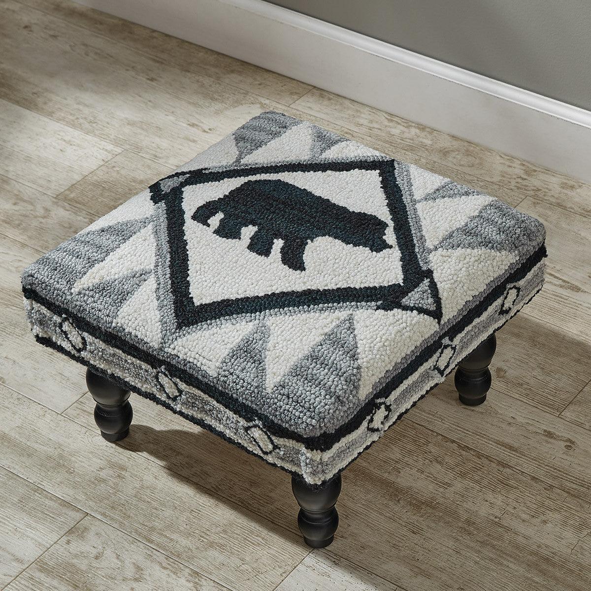 Tribal Hooked Stool Park Designs - The Fox Decor