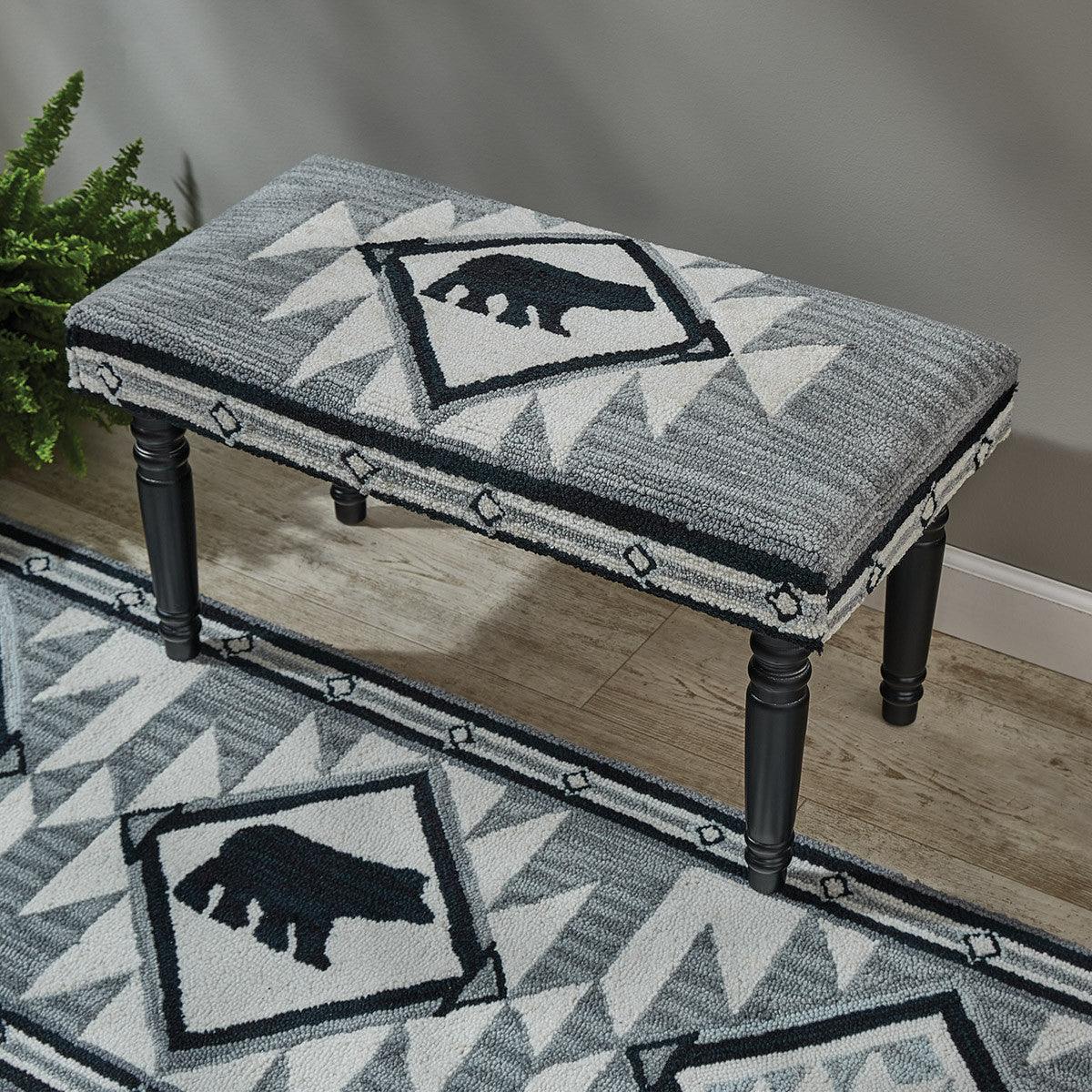 Tribal Hooked Bench Park Designs - The Fox Decor