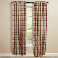 Gamekeeper Plaid Lined Panel Pair Curtain 84