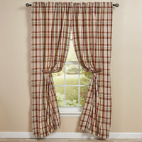 Gamekeeper Plaid Lined Panel Pair Curtain 84