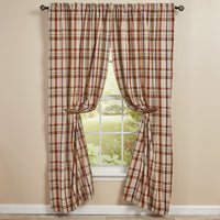 Thumbnail for Gamekeeper Plaid Lined Panel Pair Curtain 84