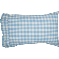 Thumbnail for Annie Buffalo Blue Check Standard Pillow Case Set of 2 21x30+4 VHC Brands