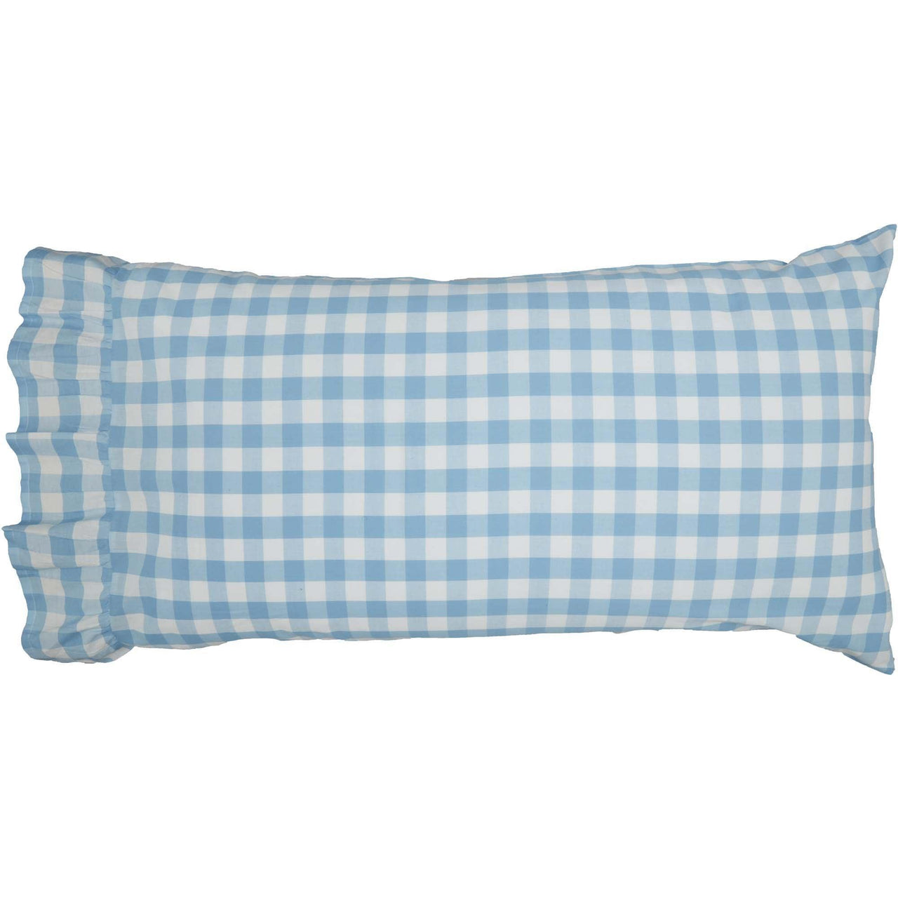 Annie Buffalo Blue Check King Pillow Case Set of 2 21x36+4 VHC Brands