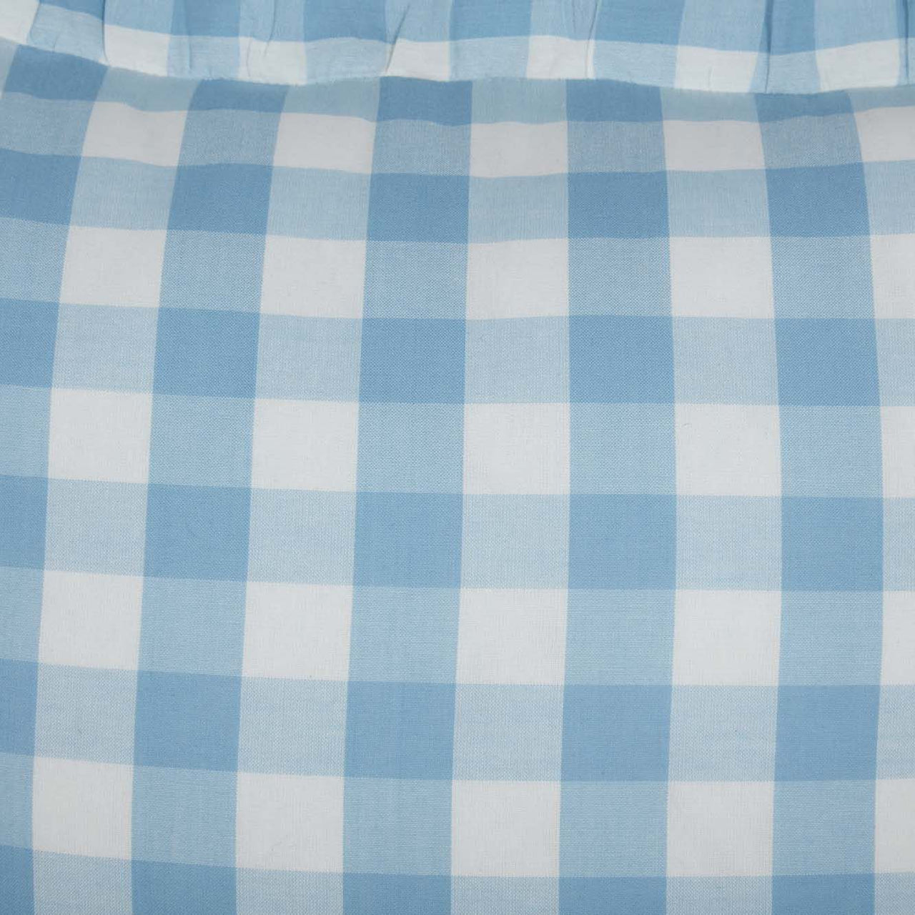 Annie Buffalo Blue Check Ruffled Fabric Pillow 18x18 VHC Brands