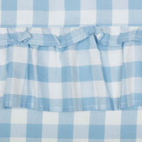 Thumbnail for Annie Buffalo Blue Check Ruffled Swag Set of 2 36x36x16 VHC Brands