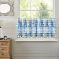 Thumbnail for Annie Buffalo Blue Check Ruffled Tier Set of 2 L24xW36 VHC Brands
