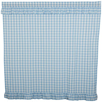 Thumbnail for Annie Buffalo Blue Check Ruffled Shower Curtain 72x72 VHC Brands