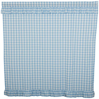 Thumbnail for Annie Buffalo Blue Check Ruffled Shower Curtain 72x72 VHC Brands