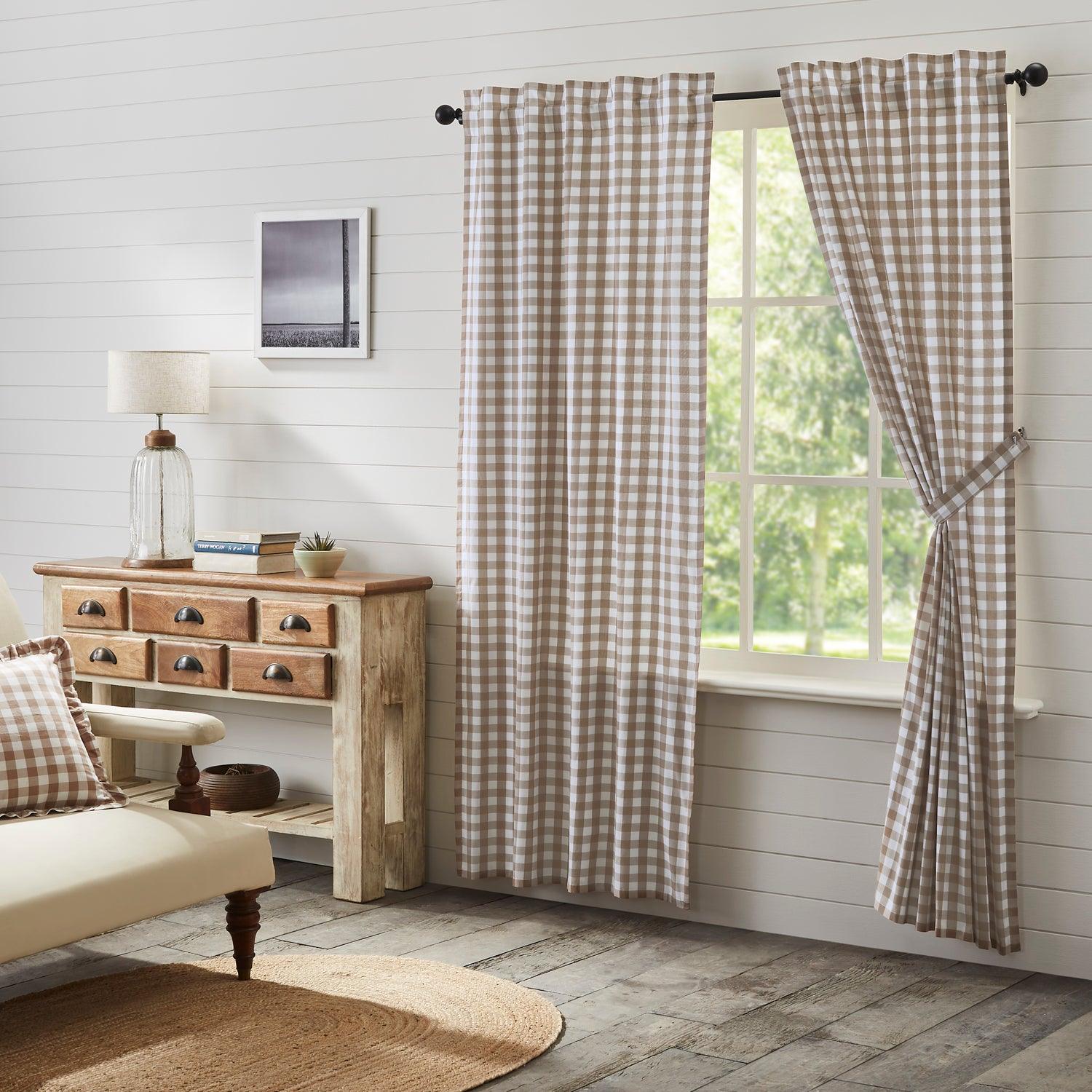 Annie Buffalo Portabella Check Panel Set of 2 84x40 VHC Brands - The Fox Decor