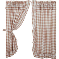 Thumbnail for Annie Buffalo Portabella Check Ruffled Short Panel Set of 2 63x36 VHC Brands - The Fox Decor