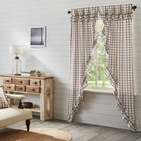 Thumbnail for Annie Buffalo Portabella Check Ruffled Prairie Long Panel Set of 2 84x36x18 VHC Brands - The Fox Decor