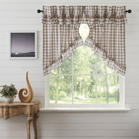 Thumbnail for Annie Buffalo Portabella Check Ruffled Prairie Swag Set of 2 36x36x18 VHC Brands - The Fox Decor