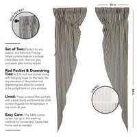 Thumbnail for Ashmont Ticking Stripe Prairie Long Panel Set of 2 84x36x18 VHC Brands - The Fox Decor
