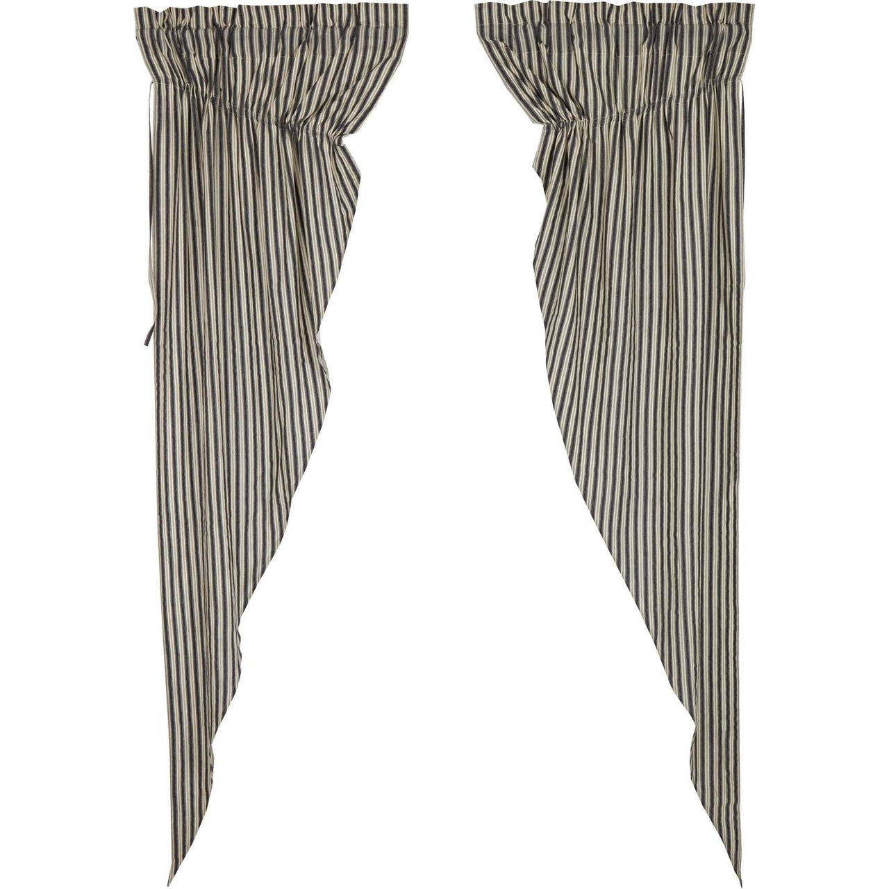 Ashmont Ticking Stripe Prairie Long Panel Set of 2 84x36x18 VHC Brands - The Fox Decor