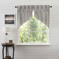 Ashmont Ticking Stripe Prairie Swag Set of 2 36x36x18 VHC Brands - The Fox Decor