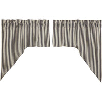 Thumbnail for Ashmont Ticking Stripe Swag Set of 2 36x36x16 VHC Brands - The Fox Decor