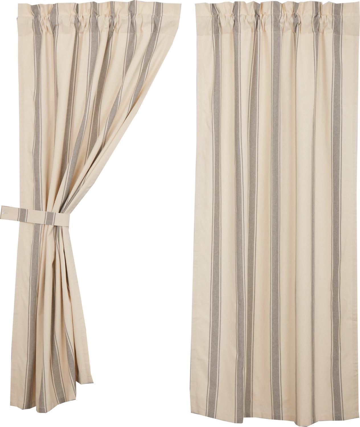 Grace Grain Sack Stripe Short Panel Set of 2 63x36 VHC Brands