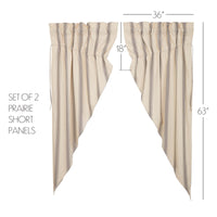 Thumbnail for Grace Grain Sack Stripe Prairie Short Panel Set of 2 63x36x18 VHC Brands