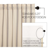 Thumbnail for Grace Grain Sack Stripe Prairie Short Panel Set of 2 63x36x18 VHC Brands