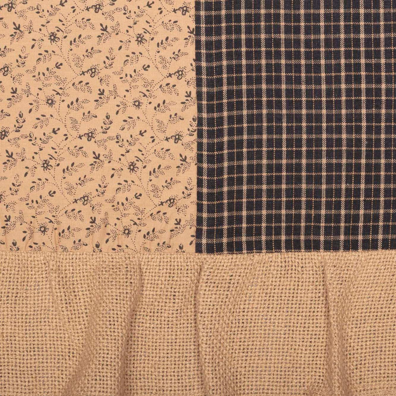 Maisie Panel with Attached Patch Valance Set of 2 84x40 VHC Brands - The Fox Decor