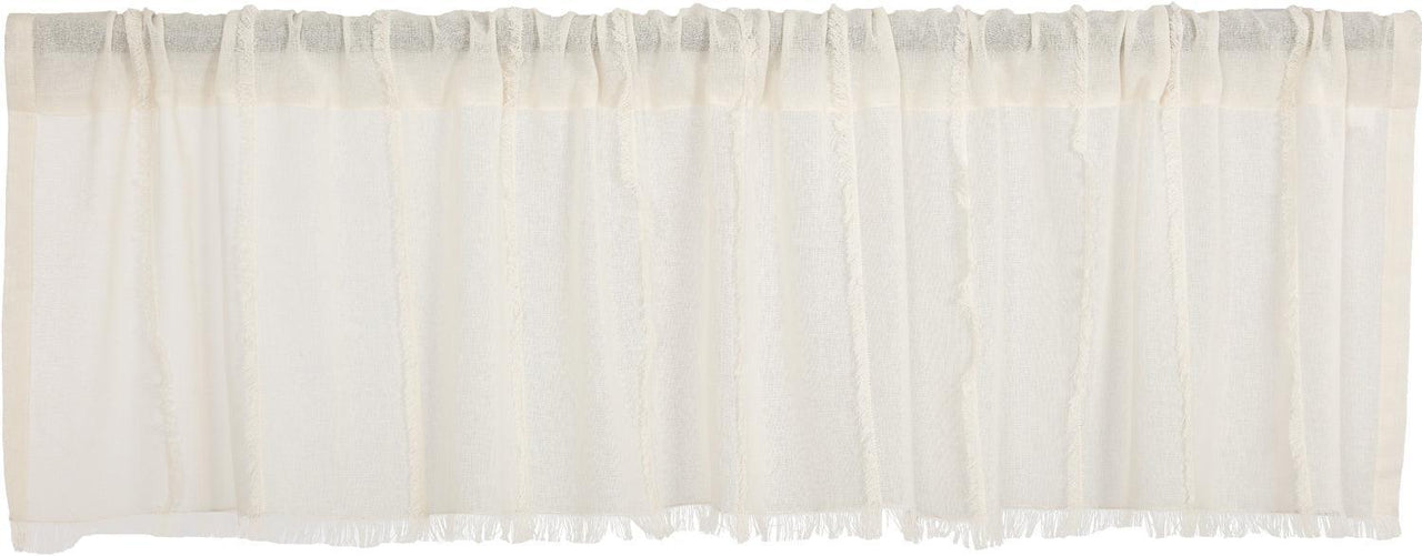 Tobacco Cloth Antique White Patchwork Valance 16x72 VHC Brands - The Fox Decor