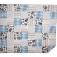 Thumbnail for Annie Blue Floral Patch Queen Quilt 90Wx90L VHC Brands