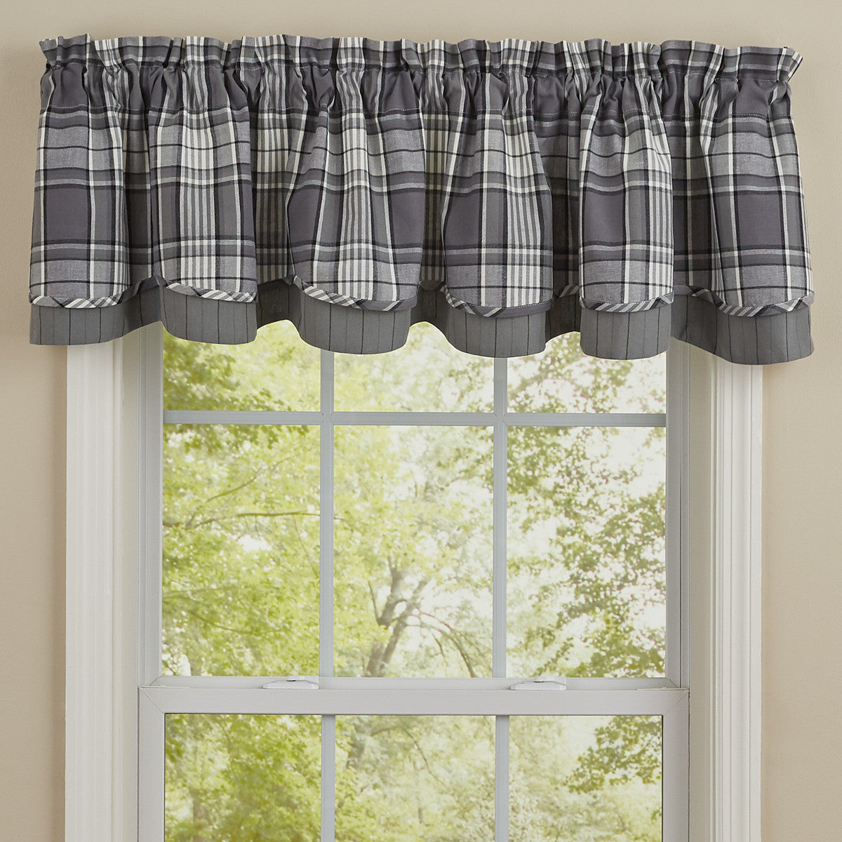 Gray Area Valance - Lined Layered Park Designs