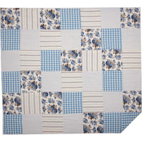Thumbnail for Annie Blue Floral Patch King Quilt 105Wx95L VHC Brands