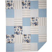 Thumbnail for Annie Blue Floral Patch Twin Quilt 68Wx86L VHC Brands