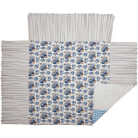 Thumbnail for Annie Blue Floral Ruffled California King Coverlet 84x72+27 VHC Brands