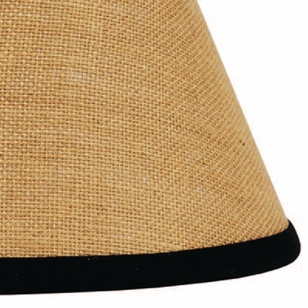 Black Wheat Burlap Stripe 6" Lampshade 6C190011 - The Fox Decor