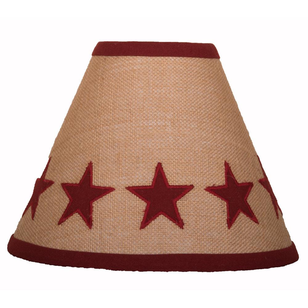 Heritage House Star Lampshade 16 In Barn Red 6W040017 - The Fox Decor